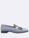 Smith Market Used Luxury Blue Loafers Women s Shoes - HERMES - BALAAN 4