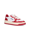 Women's Medalist Bi-Color Low-Top Sneakers Red - AUTRY - BALAAN 3