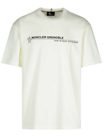 Moncler Grenoble White Cotton T-Shirt - MONCLER - BALAAN 1