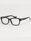 Glasses frame GG1259OA 001 interlocking G black horn rim Asian fit - GUCCI - BALAAN 3