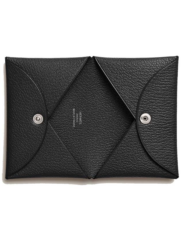 Calvi Card Wallet Black - HERMES - BALAAN 2