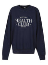 Logo Print Cotton Long Sleeve T-Shirt Navy - SPORTY & RICH - BALAAN 1