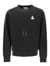 Mike Logo Cotton Sweatshirt Black - ISABEL MARANT - BALAAN 2