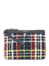 Hunting Tartan Eyelash Tweed Toiletry Case FAL008A F0671 996 - THOM BROWNE - BALAAN 2