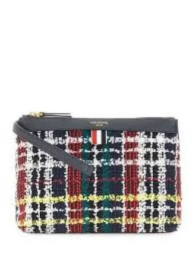 Tartan tweed clutch seasonal multi FAL008AF0671996 1325743 - THOM BROWNE - BALAAN 1