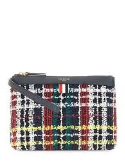 Hunting Tartan Eyelash Tweed Toiletry Case FAL008A F0671 996 - THOM BROWNE - BALAAN 2