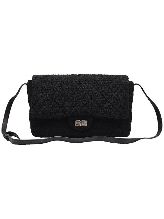 Chanel Black 2 55 Tweed Large Shoulder Bag 13th - CHANEL - BALAAN 1