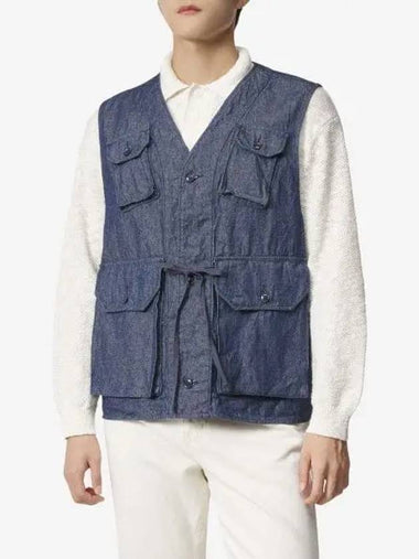 C1 Denim Pocket Vest Indigo MP128CT011 - ENGINEERED GARMENTS - BALAAN 1