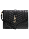 Mix matelass monogram envelope clutch - SAINT LAURENT - BALAAN 1