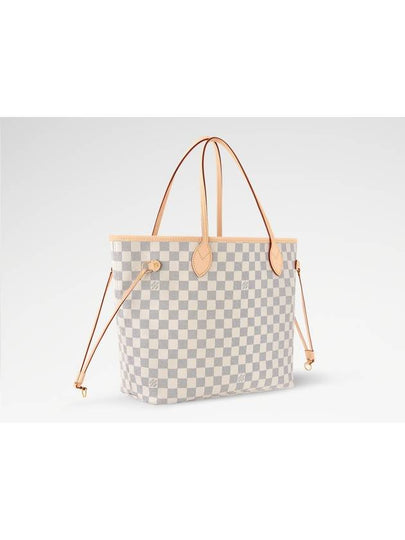 Neverfull MM shoulder bag luxury wedding gift pink Damier Azur canvas N40603 - LOUIS VUITTON - BALAAN 2