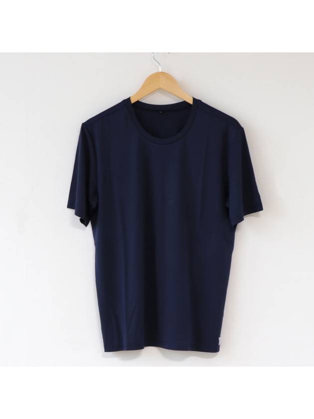 Round Short Sleeve T Shirt Navy - SUPENER - BALAAN 5