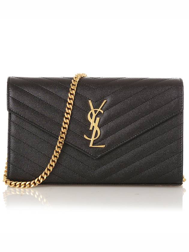 Monogram Matelasse Chain Shoulder Bag Black - SAINT LAURENT - BALAAN 2