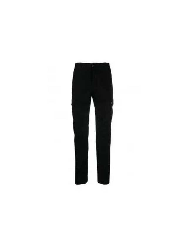 Stretch Sateen Cargo Straight Pants Black - CP COMPANY - BALAAN 2