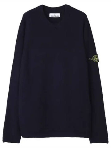 Lambswool crew neck knit regular fit men - STONE ISLAND - BALAAN 1