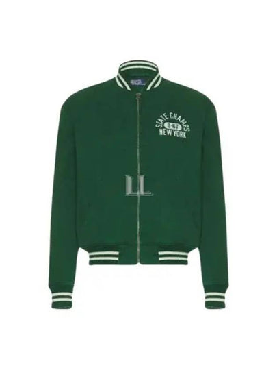 Varsity Bomber Jacket Green - POLO RALPH LAUREN - BALAAN 2