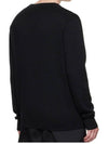 Red Heart Logo Merino Wool Cardigan Black - AMI - BALAAN 5