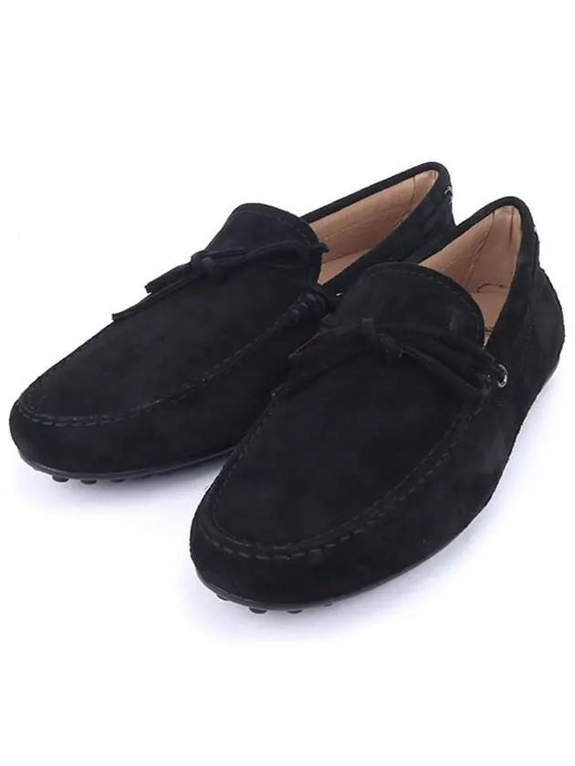 Men's City Gommino Suede Driving Shoes Black - TOD'S - BALAAN 3