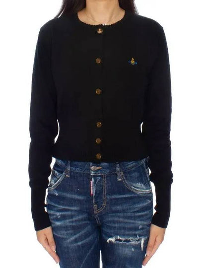 Bea Cropped Cardigan Black - VIVIENNE WESTWOOD - BALAAN 2