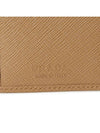 Saffiano Triangular Logo Flap Card Wallet Caramel - PRADA - BALAAN 7