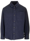 Basile Cavalier Long Sleeve Overshirt Navy - A.P.C. - BALAAN 2