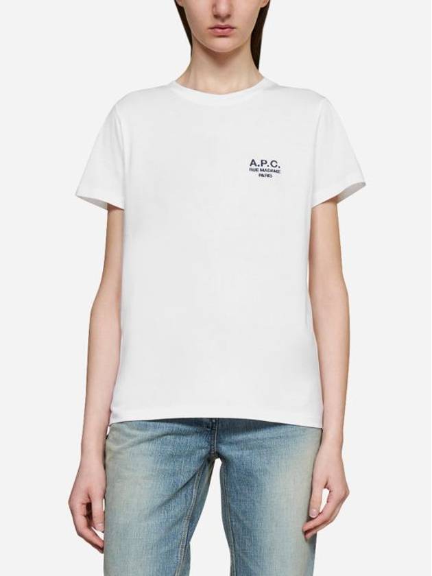 Denise Embroidered Short Sleeve T-shirt White - A.P.C. - BALAAN 3