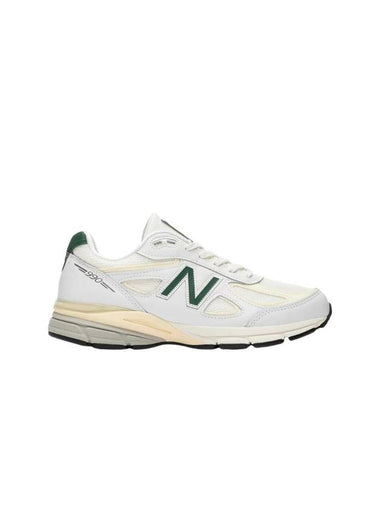 990v4 Low Top Sneakers Green White - NEW BALANCE - BALAAN 1