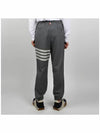 Plain Weave 4-Bar Elastic Waist Track Pants Grey - THOM BROWNE - BALAAN 5