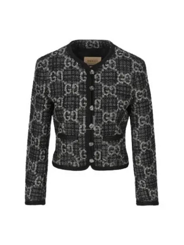 GG Tweed Jacket Grey - GUCCI - BALAAN 2