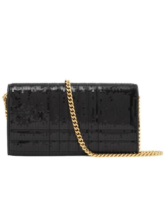 Women's Lola Sequin Chain Shoulder Bag Black - BURBERRY - BALAAN 3