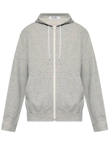 Comme Des Garçons Play Zip-up Sweatshirt, Unisex, Grey - COMME DES GARCONS PLAY - BALAAN 1