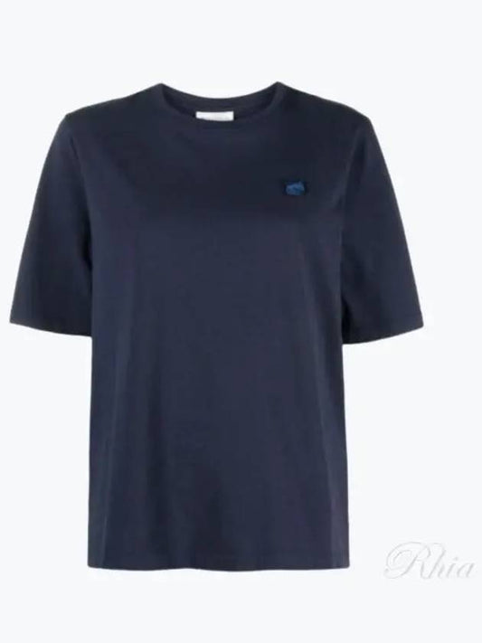 Bold Fox Head Patch Short Sleeve T-shirt Ink Blue - MAISON KITSUNE - BALAAN 2