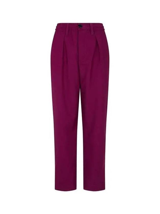Tapered fit wool banding pants purple - MARNI - BALAAN 1