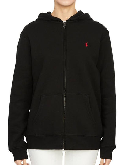 Kids Logo Knit Hooded Zip-Up Jacket Black - POLO RALPH LAUREN - BALAAN 2