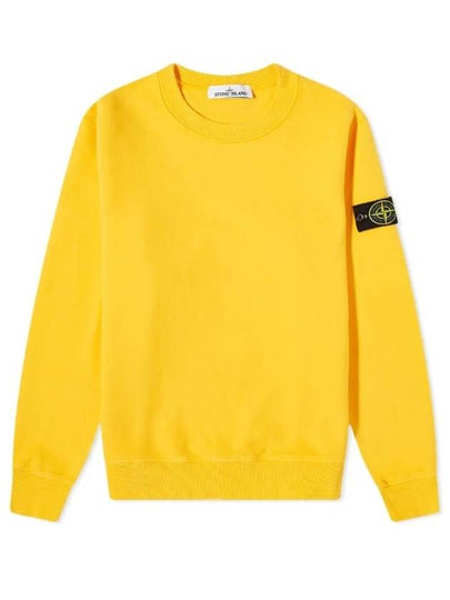 Wappen Patch Crew Neck Sweatshirt Yellow - STONE ISLAND - BALAAN 2