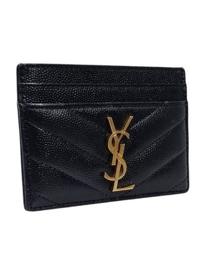 423291 Matelasse gold logo monogram card wallet - SAINT LAURENT - BALAAN 2