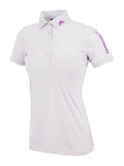 Tour Tech Short Sleeve PK Shirt Lavender Fog - J.LINDEBERG - BALAAN 2