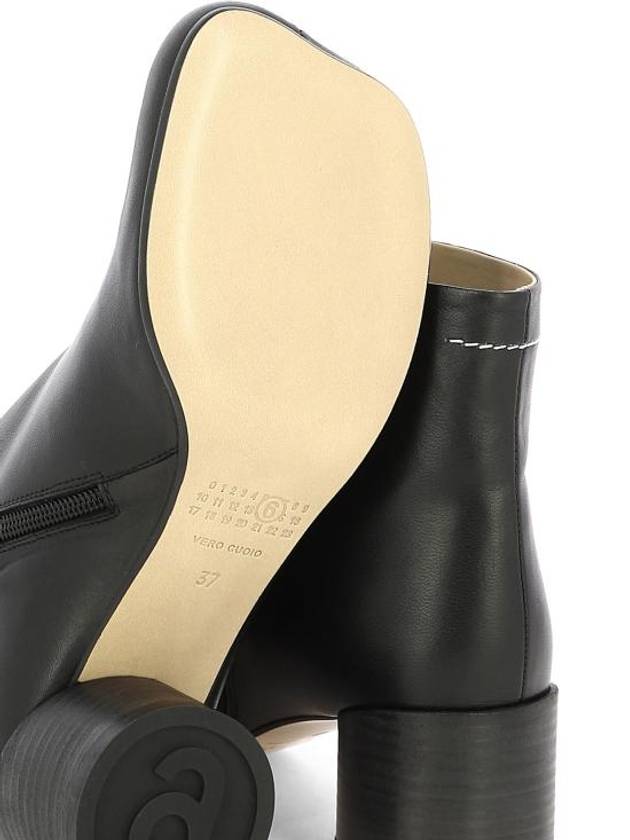 Women's Anatomic Tabi Toe Leather Middle Boots Black - MAISON MARGIELA - BALAAN 6