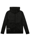 metal yarn hood full zip-up 6224LZSPBLACK - BLACK&WHITE - BALAAN 2