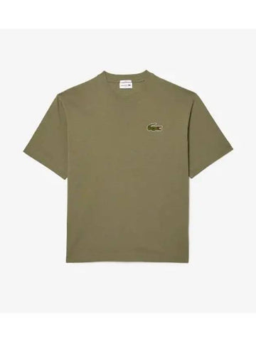 Bookle Big Croc Short Sleeve T Shirt Khaki - LACOSTE - BALAAN 1