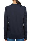 Women's Organic Cotton Long Sleeve T Shirt 3 Pack Navy - JIL SANDER - BALAAN 7