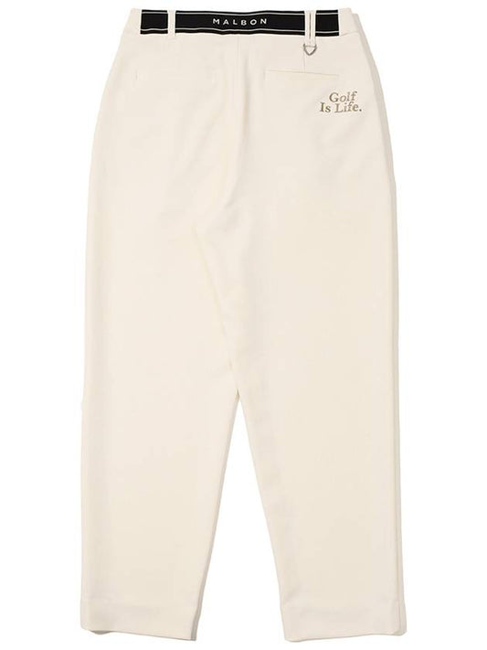 Band Tapered Pants IVORY WOMAN - MALBON GOLF - BALAAN 2