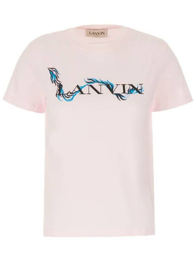 Short Sleeve T-Shirt RWTS0030J109P24 502 PINK 2 - LANVIN - BALAAN 2