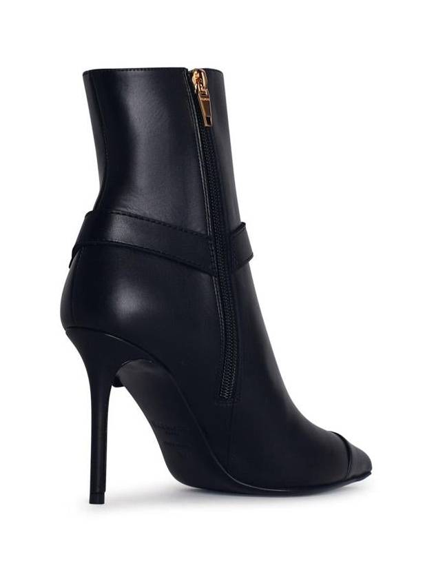 Balmain 'Eva' Black Leather Ankle Boots - BALMAIN - BALAAN 3