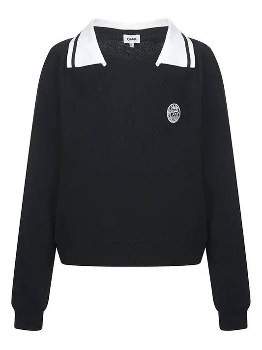 Collar color matching sweatshirt MW4SE406 - P_LABEL - BALAAN 2
