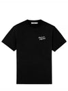 Mini Handwriting Logo Cotton Short Sleeve T-Shirt Black - MAISON KITSUNE - BALAAN 2