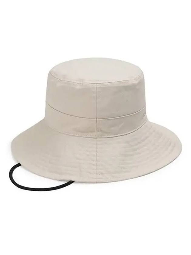 Embroidered Logo Denim Bucket Hat Ivory - GANNI - BALAAN 4