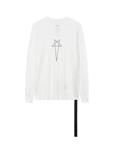 MEN DRKSHDW Front Logo Round Neck T-Shirt White 271433 - RICK OWENS - BALAAN 1