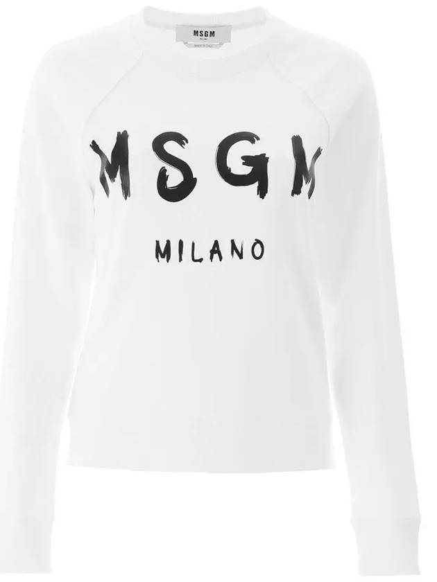 Brush Logo Printing Sweatshirt White - MSGM - BALAAN 2