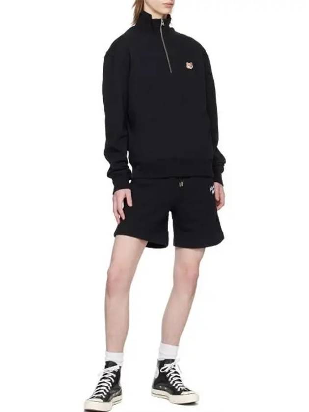 Fox Head Patch Half Zipper Sweatshirt Black - MAISON KITSUNE - BALAAN 7