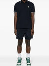 Stretch Cotton Pique Short Sleeve Polo Shirt Navy - STONE ISLAND - BALAAN 5